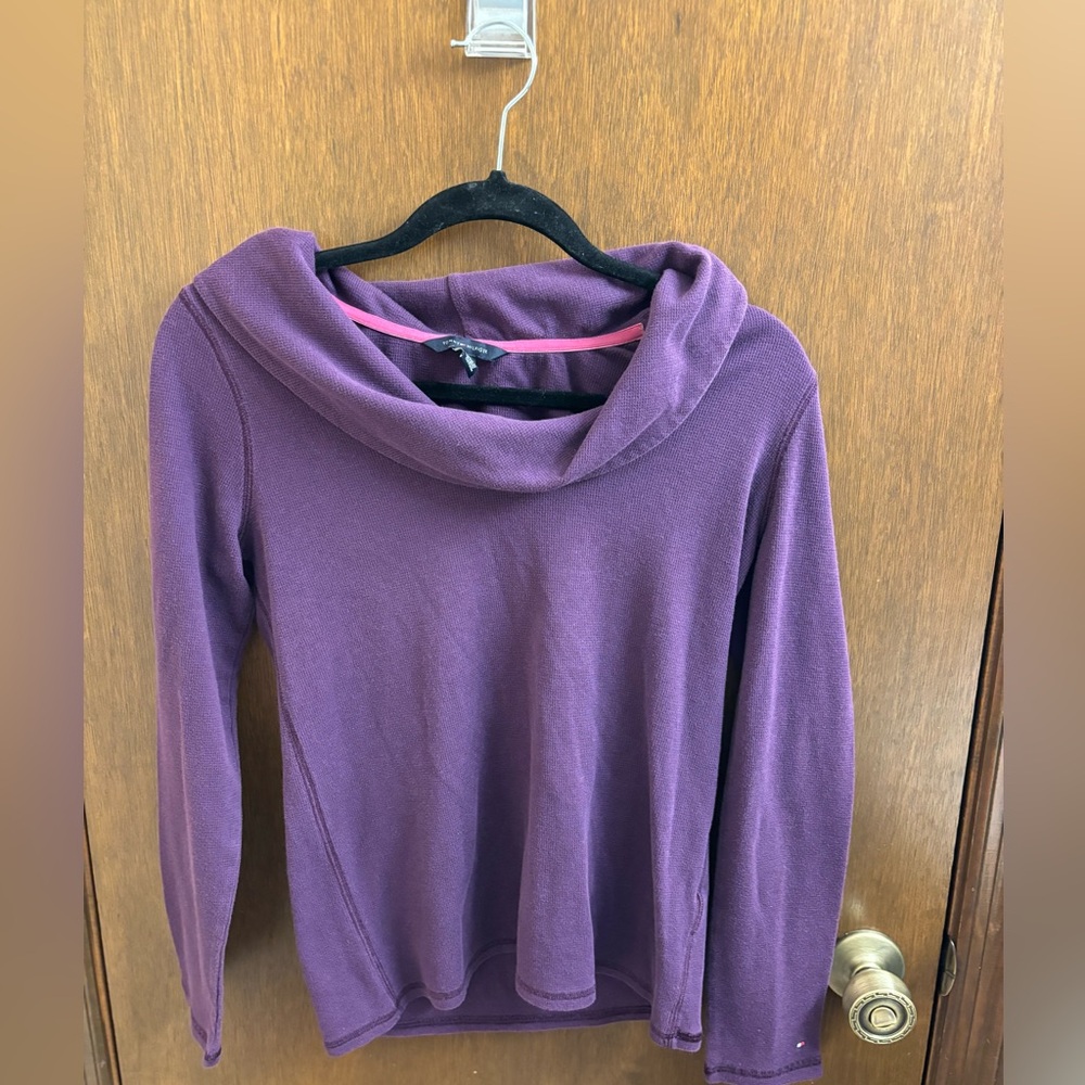 Tommy Hilfiger Women's Cowl Neck Sweater - Rich Purple